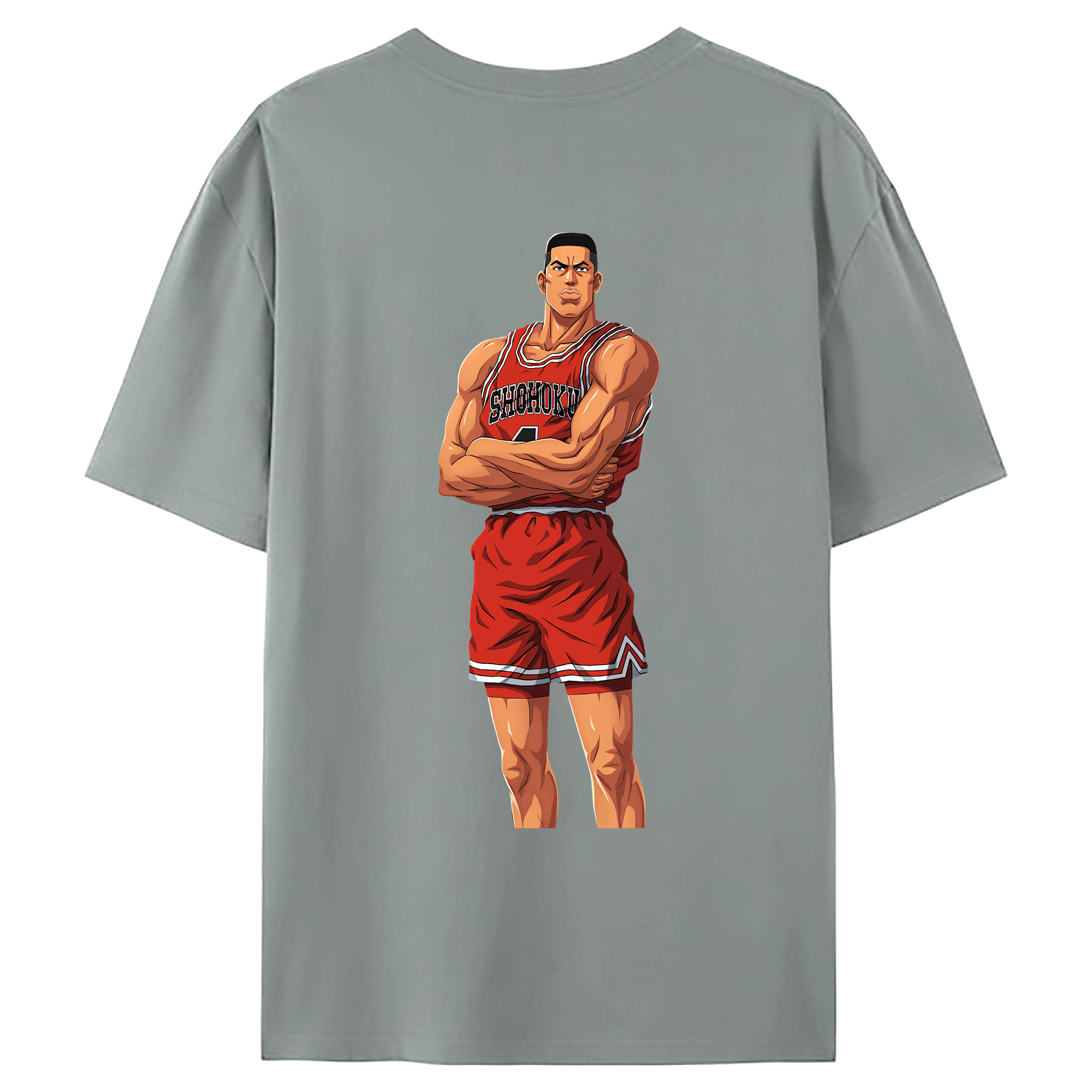 （画像用） SLAM DUNK／スラムダンク 綿100％ メンズ半袖Tシャツ（バックプリント） 通気性